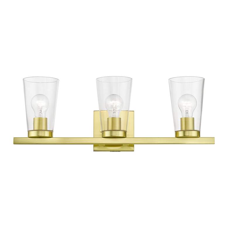 Image 5 Cityview 3 Light Satin Brass Vanity Sconce more views