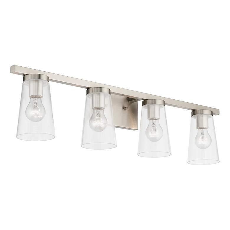 Image 7 Cityview 4 Light Brushed Nickel Large Vanity Sconce more views