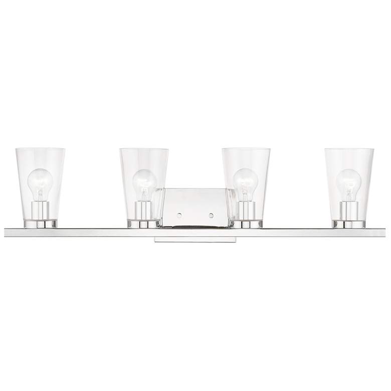 Image 1 Cityview 4 Light Polished Chrome Large Vanity Sconce