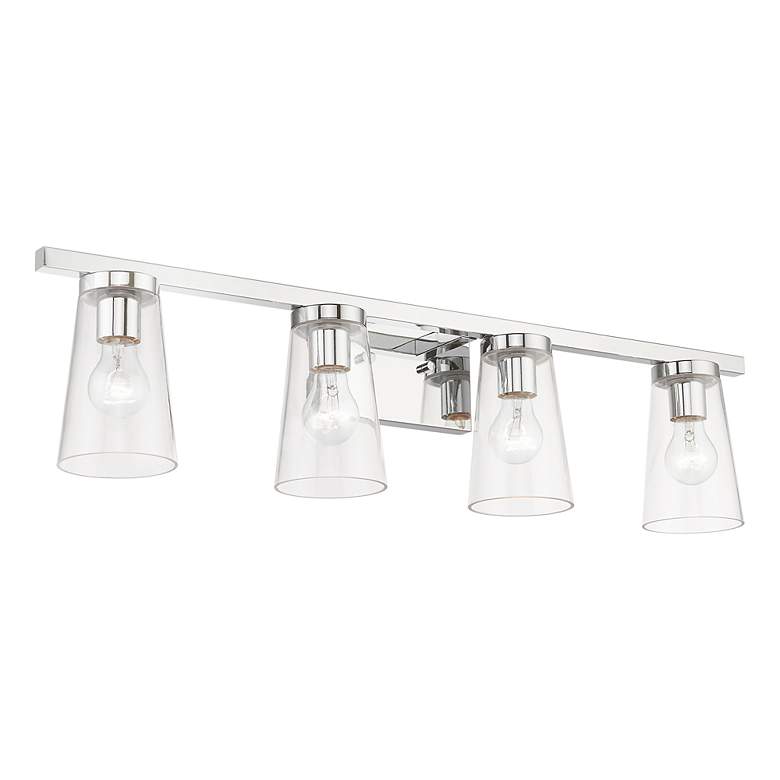 Image 6 Cityview 4 Light Polished Chrome Large Vanity Sconce more views