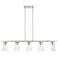 Cityview 40" Wide Brushed Nickel 5-Light Linear Chandelier