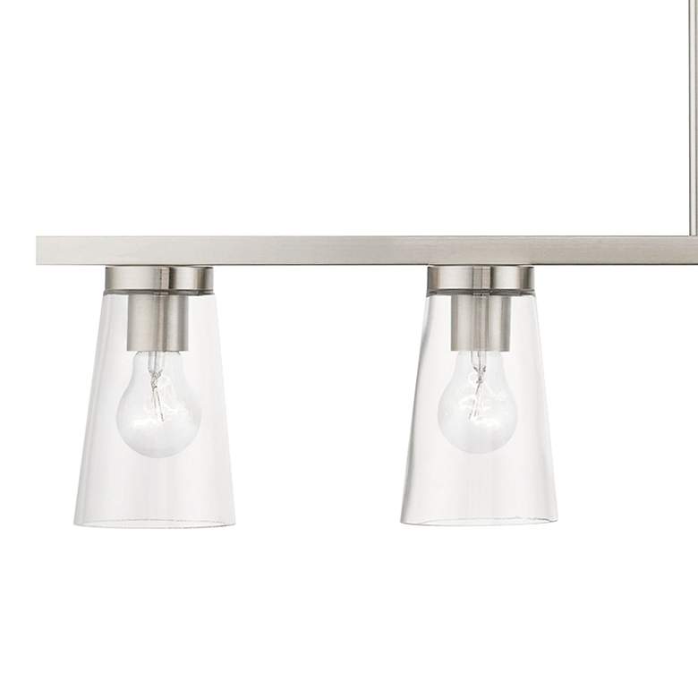 Image 4 Cityview 40" Wide Brushed Nickel 5-Light Linear Chandelier more views