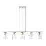 4_Cityview 40" Wide Brushed Nickel 5-Light Linear Chandelier more views