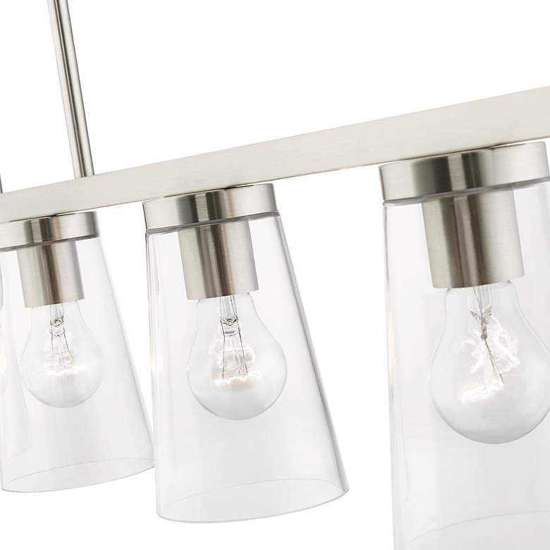 Image 5 Cityview 40" Wide Brushed Nickel 5-Light Linear Chandelier more views