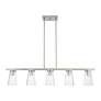 5_Cityview 40" Wide Brushed Nickel 5-Light Linear Chandelier more views