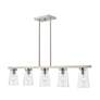 6_Cityview 40" Wide Brushed Nickel 5-Light Linear Chandelier more views