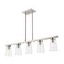 7_Cityview 40" Wide Brushed Nickel 5-Light Linear Chandelier more views