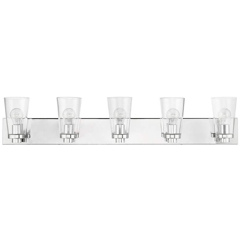 Image 3 Cityview 40" Wide Polished Chrome 5-Light Vanity Bath Light more views