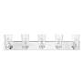 3_Cityview 40" Wide Polished Chrome 5-Light Vanity Bath Light more views