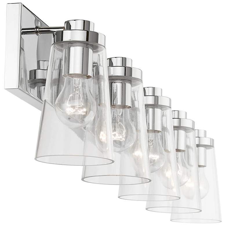 Image 6 Cityview 40" Wide Polished Chrome 5-Light Vanity Bath Light more views