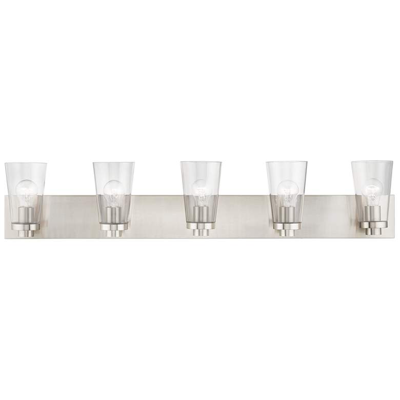 Image 1 Cityview 5 Light Brushed Nickel Extra Large Vanity Sconce