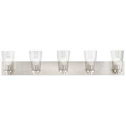 Cityview 5 Light Brushed Nickel Extra Large Vanity Sconce