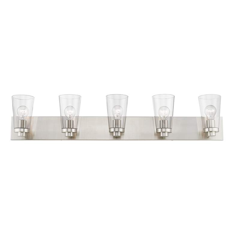 Image 4 Cityview 5 Light Brushed Nickel Extra Large Vanity Sconce more views