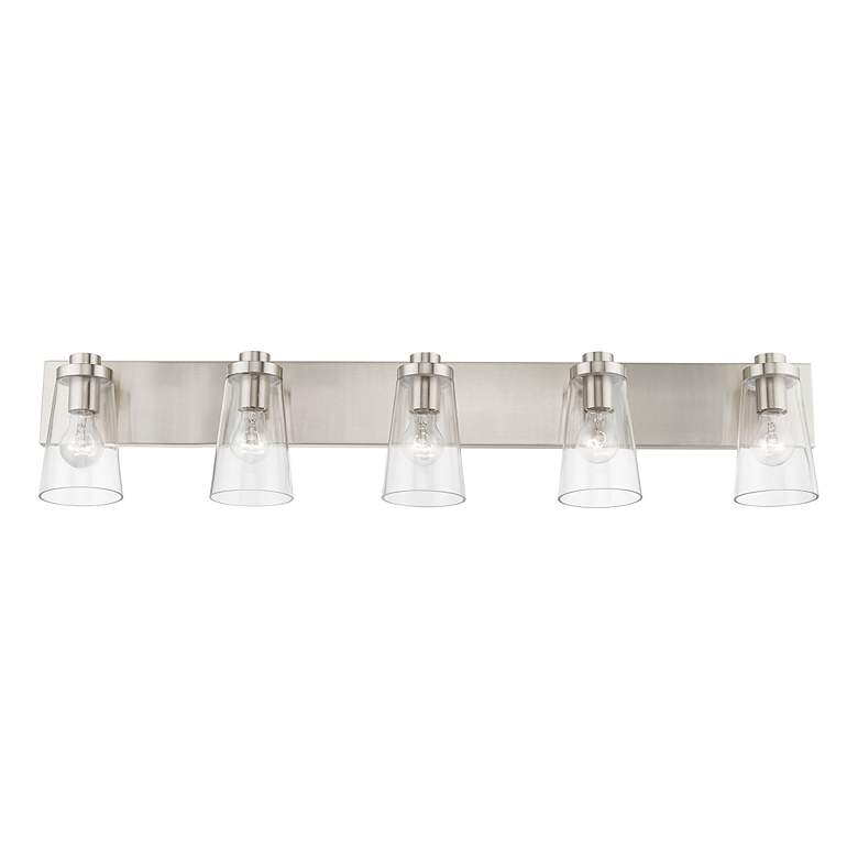Image 5 Cityview 5 Light Brushed Nickel Extra Large Vanity Sconce more views