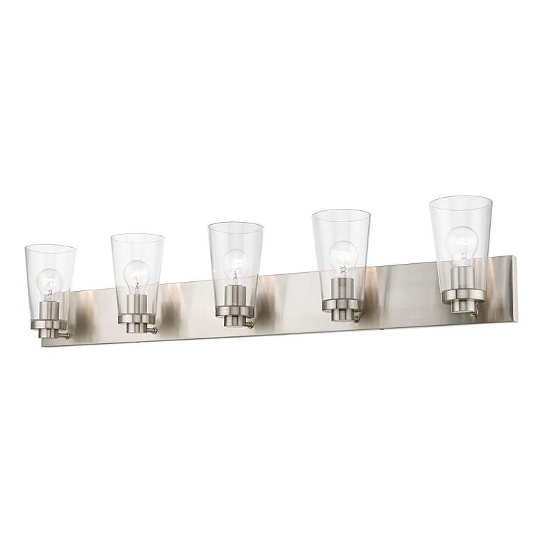 Image 6 Cityview 5 Light Brushed Nickel Extra Large Vanity Sconce more views
