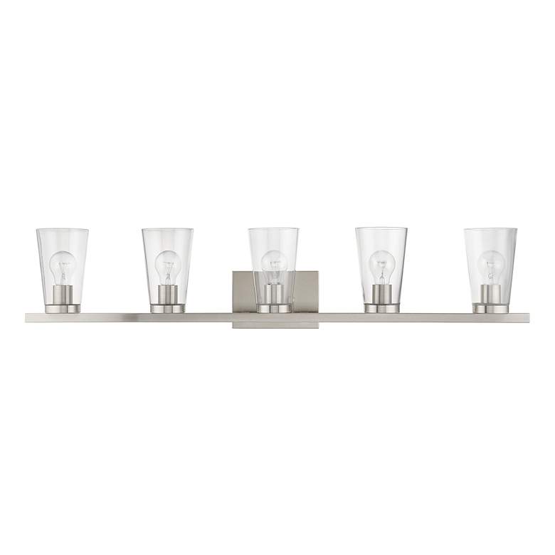 Image 3 Cityview 5 Light Brushed Nickel Extra Large Vanity Sconce more views