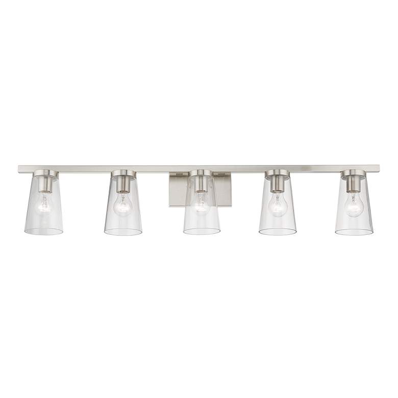 Image 4 Cityview 5 Light Brushed Nickel Extra Large Vanity Sconce more views