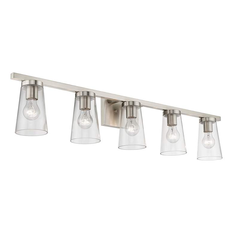 Image 6 Cityview 5 Light Brushed Nickel Extra Large Vanity Sconce more views