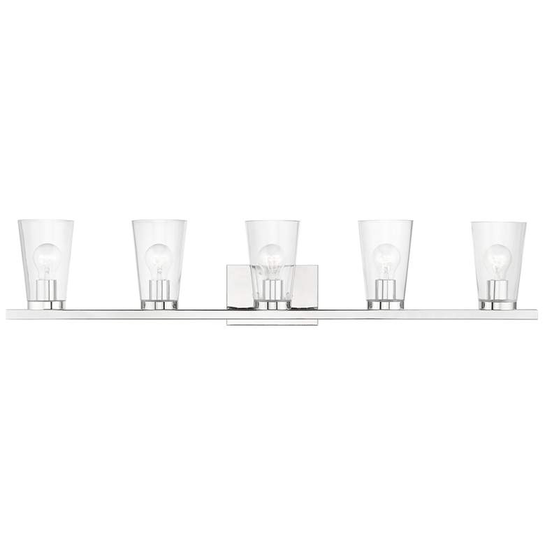 Image 1 Cityview 5 Light Polished Chrome Extra Large Vanity Sconce