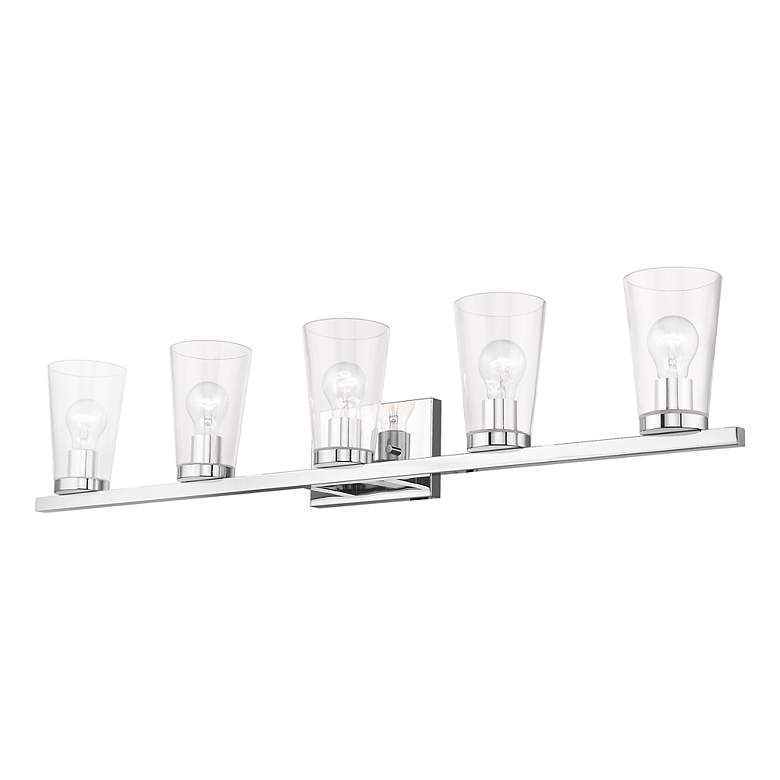 Image 6 Cityview 5 Light Polished Chrome Extra Large Vanity Sconce more views