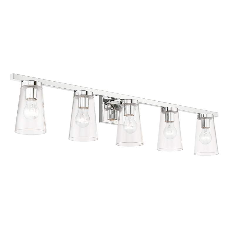 Image 7 Cityview 5 Light Polished Chrome Extra Large Vanity Sconce more views