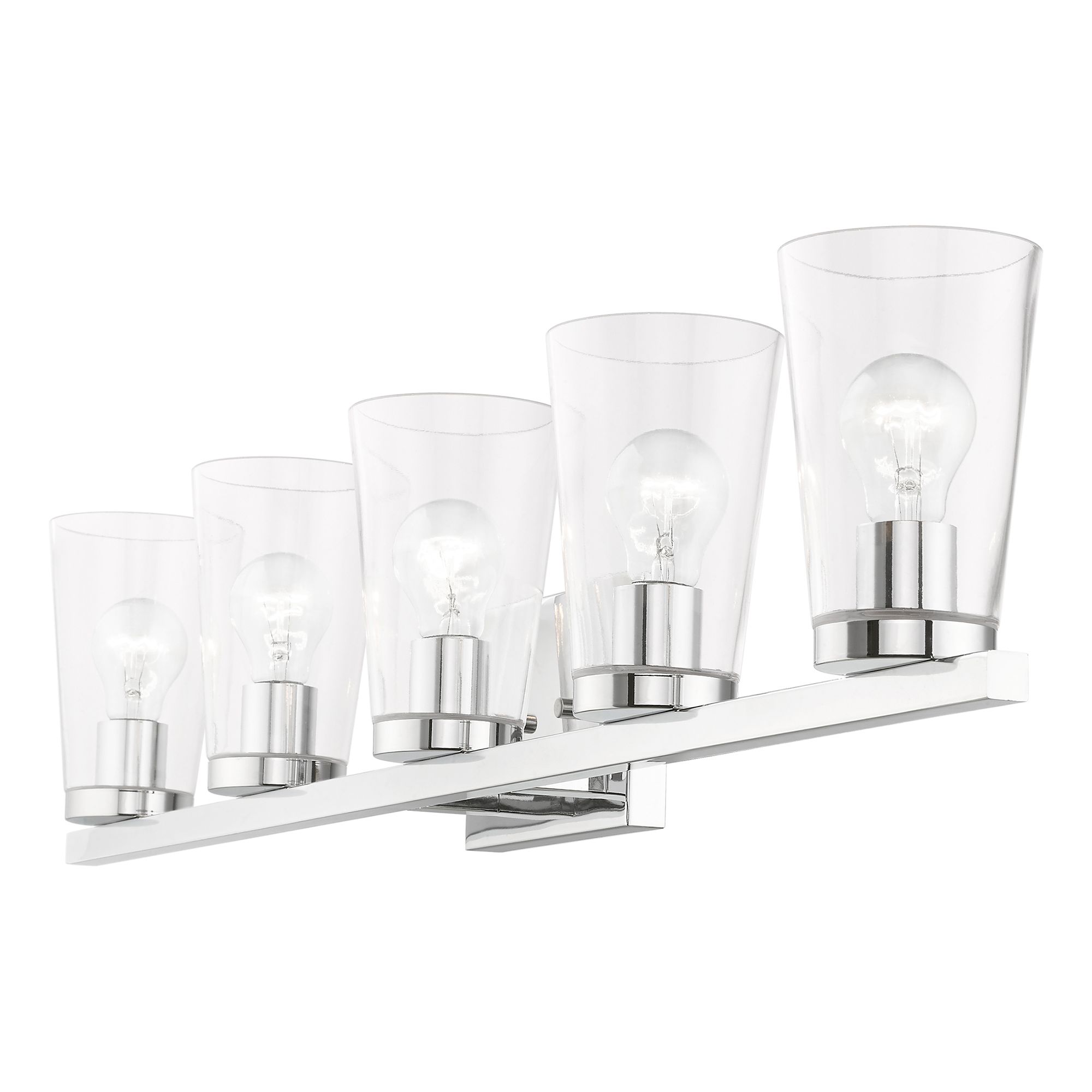 Cityview 5 Light Polished Chrome Extra Large Vanity Sconce