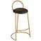 Claire 30 1/2" Hammond Gold and Brown Faux Leather Barstool