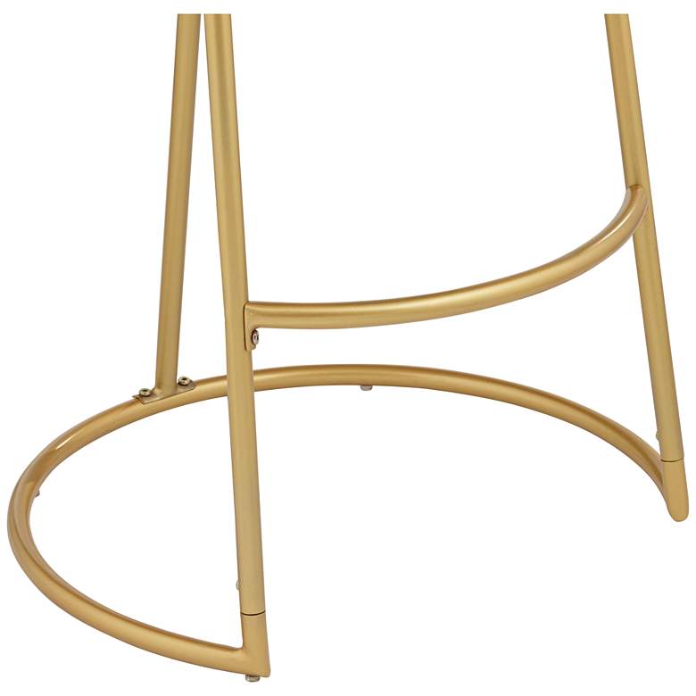 Image 6 Claire 30 1/2" Hammond Gold and Brown Faux Leather Barstool more views
