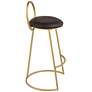Claire 30 1/2" Hammond Gold and Brown Faux Leather Barstool in scene