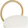 Thumbnail3 of Claire 30 1/2" Hammond Gold and White Faux Leather Barstool more views