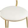 Claire 30 1/2" Hammond Gold and White Faux Leather Barstool