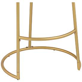 Image5 of Claire 30 1/2" Hammond Gold and White Faux Leather Barstool more views