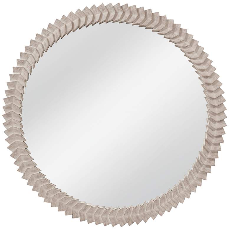Image 1 Claire 48" x 48" White Wash Wall Mirror
