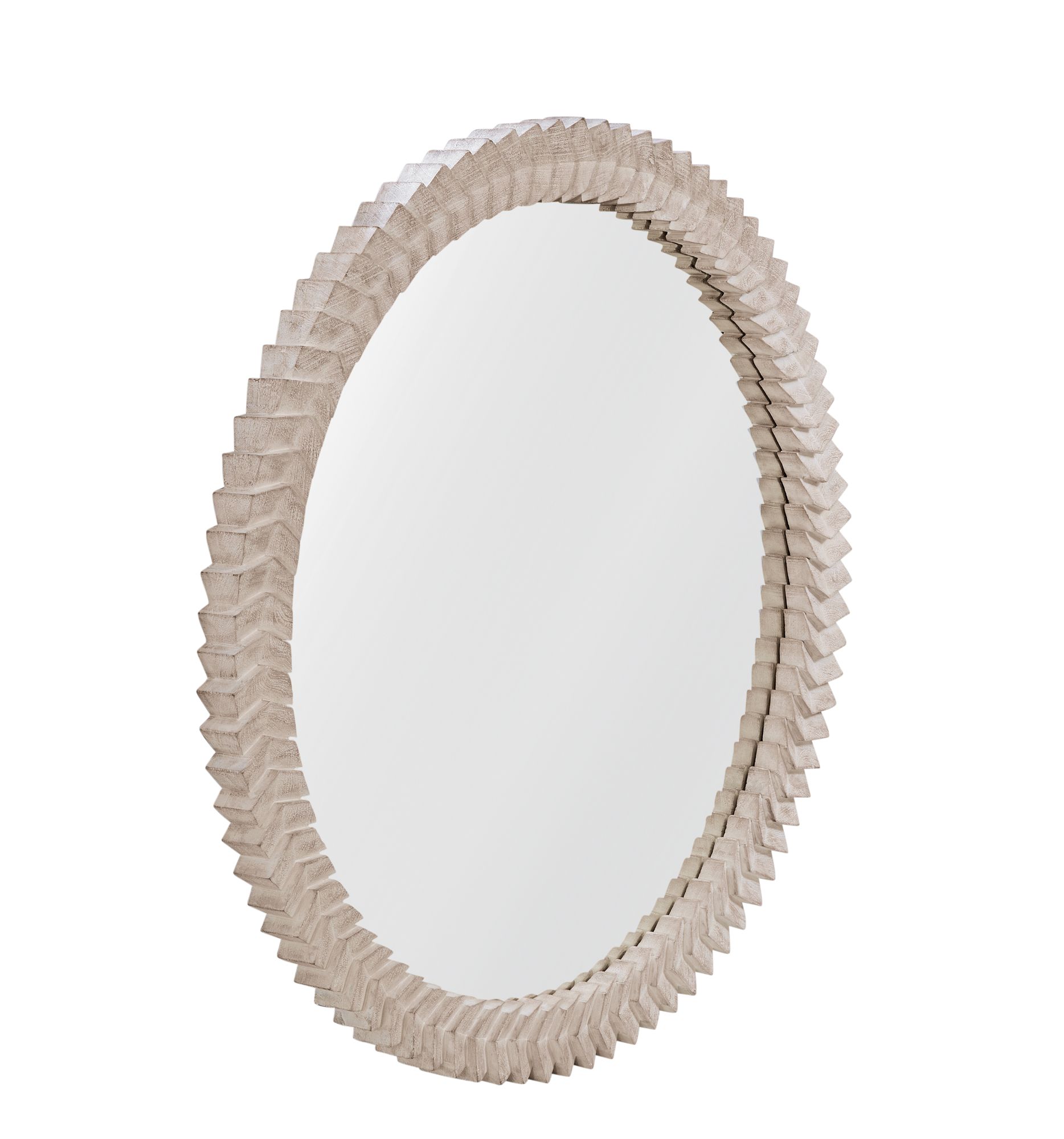 Image 2 Claire 48" x 48" White Wash Wall Mirror more views