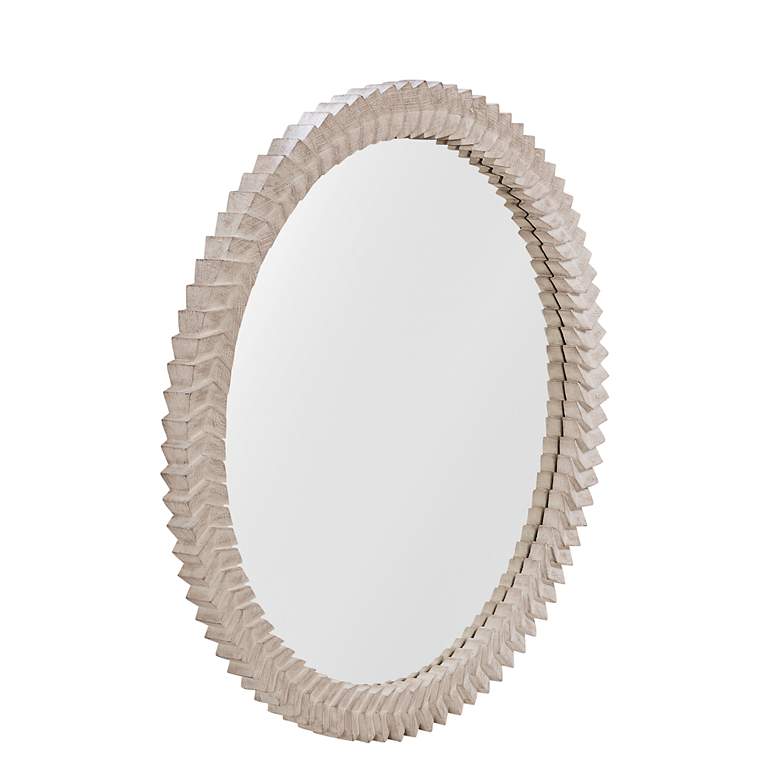 Image 2 Claire 48" x 48" White Wash Wall Mirror more views