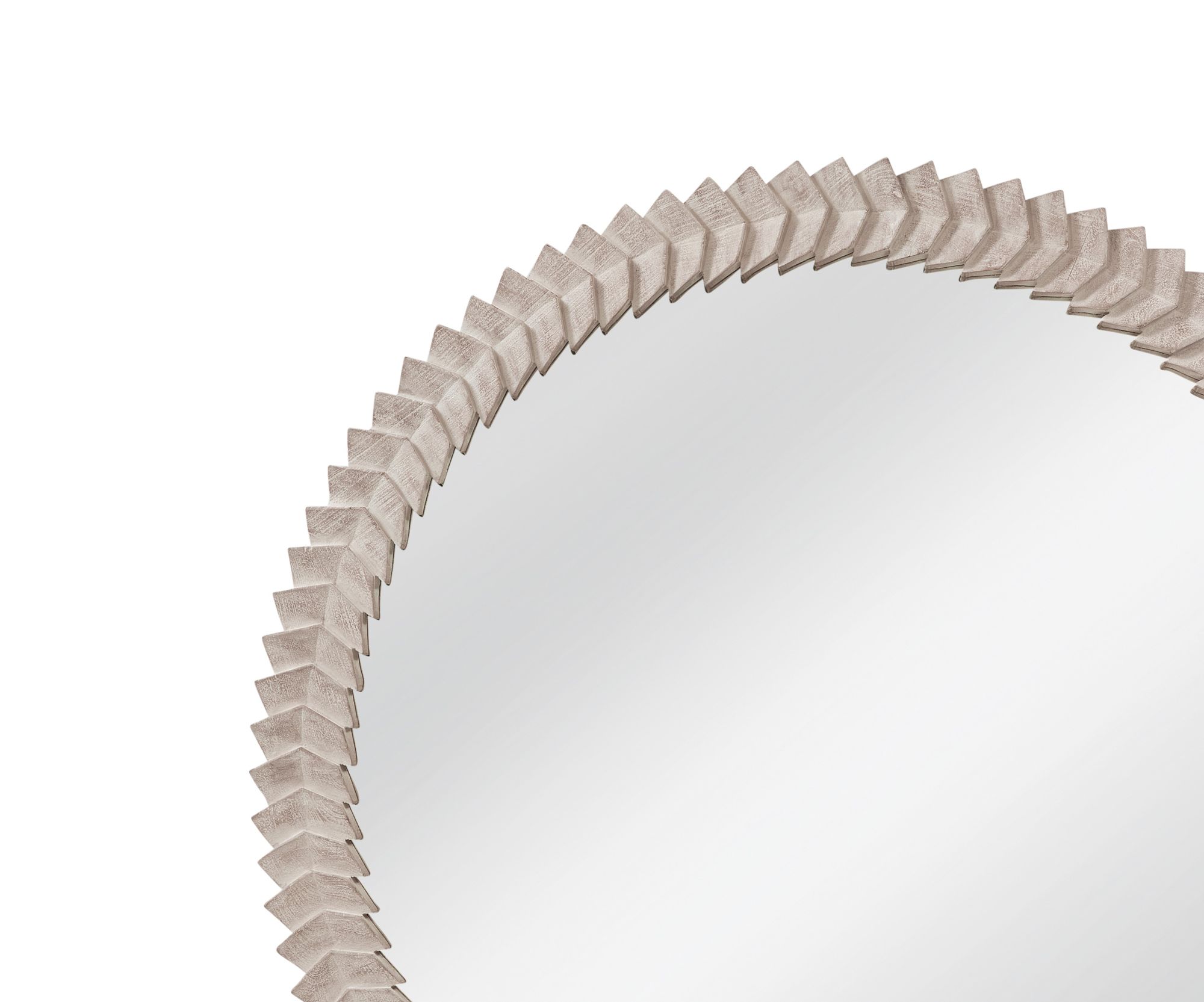 Image 7 Claire 48" x 48" White Wash Wall Mirror more views