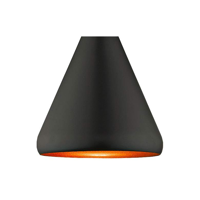 Image 4 Claire 7" Wide Black Cone Mini Pendant more views