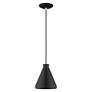 6_Claire 7" Wide Black Cone Mini Pendant more views