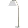 Claire Antique Brushed Brass Adjustable LED Floor Lamp