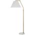 Claire Antique Brushed Brass Adjustable LED Floor Lamp