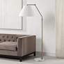 Claire Antique Brushed Brass Adjustable LED Floor Lamp