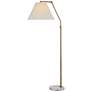 Claire Antique Brushed Brass Adjustable LED Floor Lamp