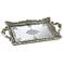Claire Antique Silver Mirrored Serving Tray	
