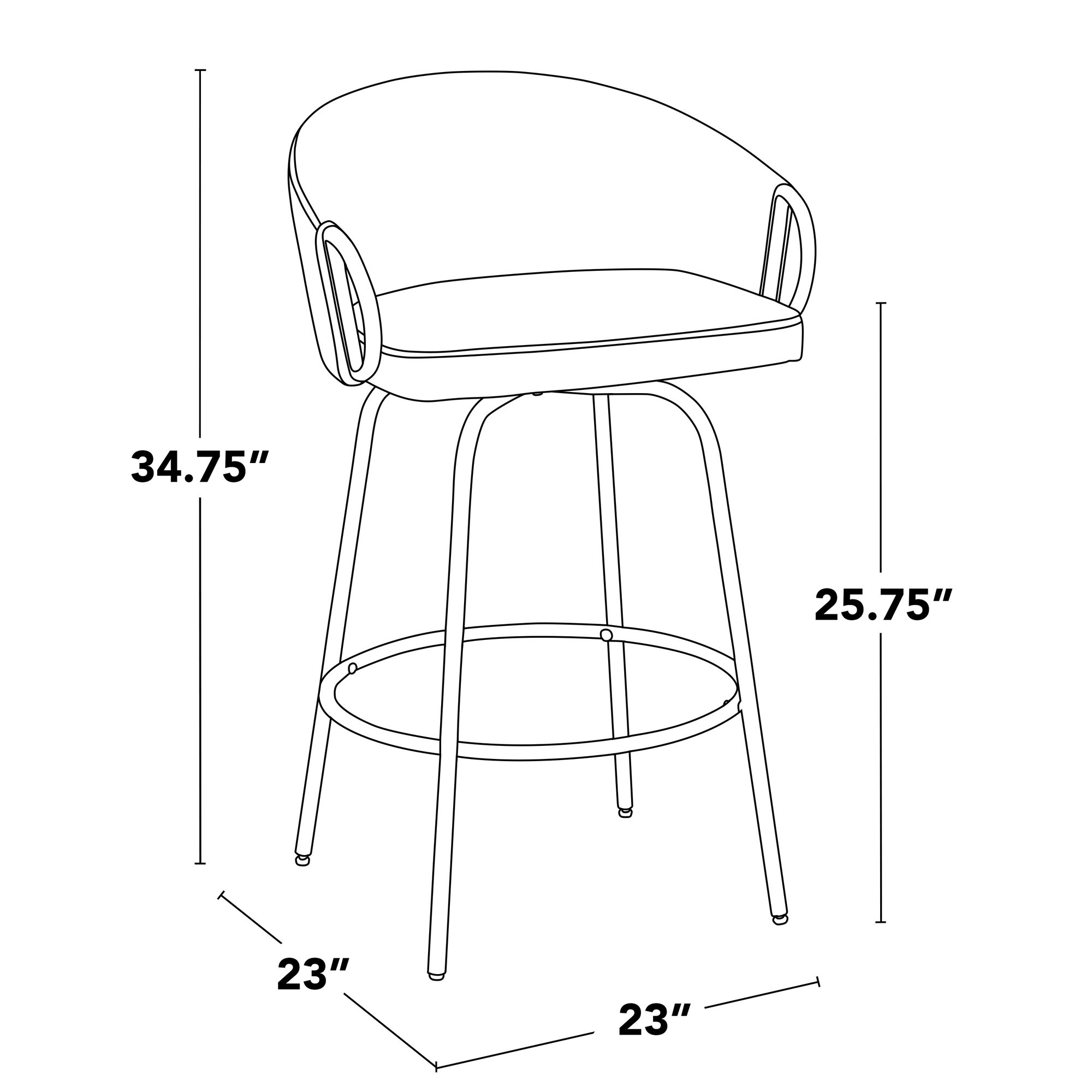 Claire Counter Stool Gold Metal Cream Velvet by LumiSource Pair