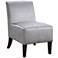 Claire Gray Fabric Slipper Accent Chair