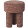 Claire Knubby Sedona Brown Fabric Accent Stool