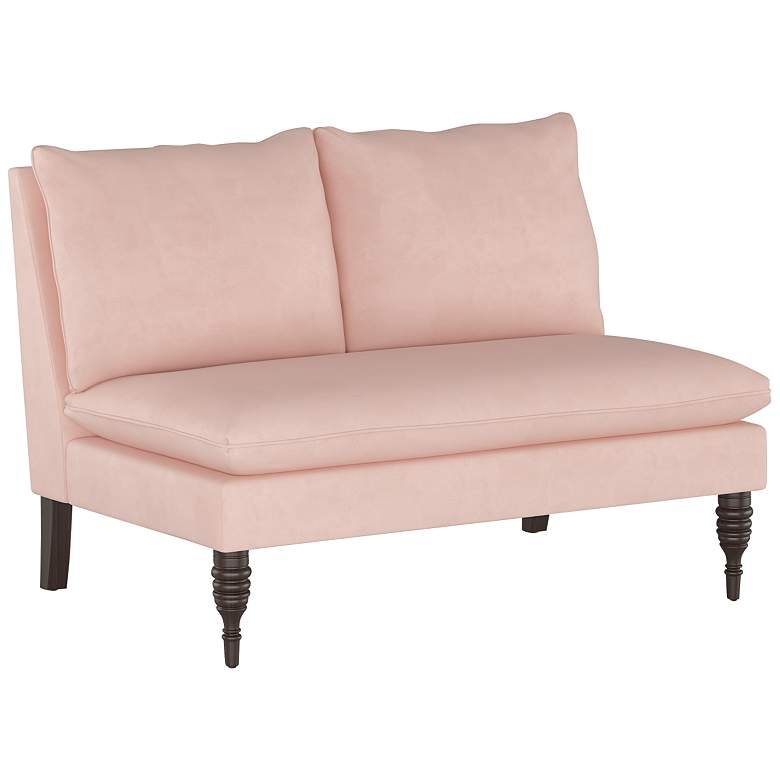 Image 1 Claire Velvet Blush Fabric Loveseat