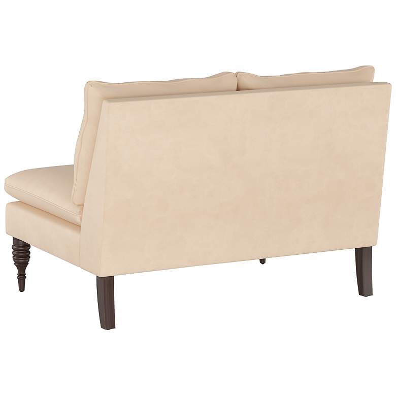 Image 4 Claire Velvet Pearl Fabric Loveseat more views