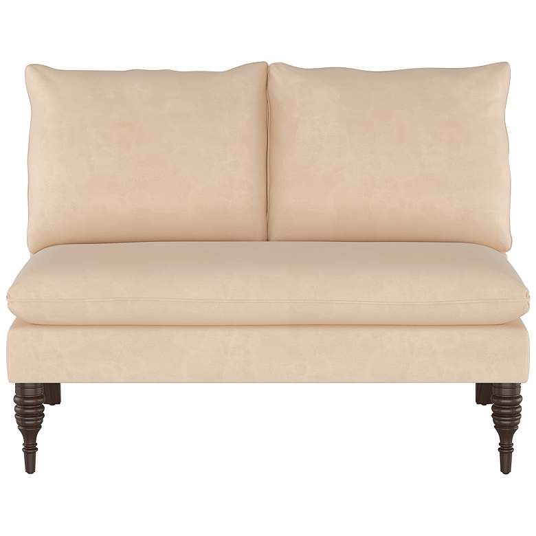 Image 5 Claire Velvet Pearl Fabric Loveseat more views