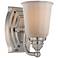 Clairemont Collection 7 1/4" High Brushed Nickel Wall Sconce